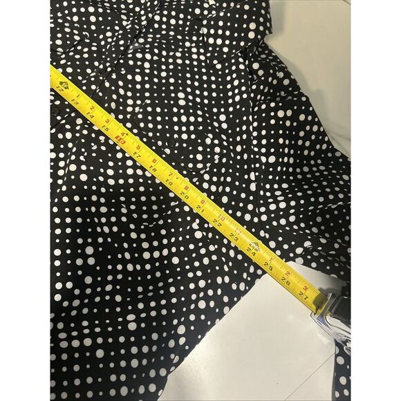 NOTATIONS Blouse Womens 2X Top Polka Dot Long Sleeve Black White - Picture 6 of 7
